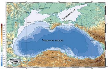 Батиметрическая карта современного Черного моря